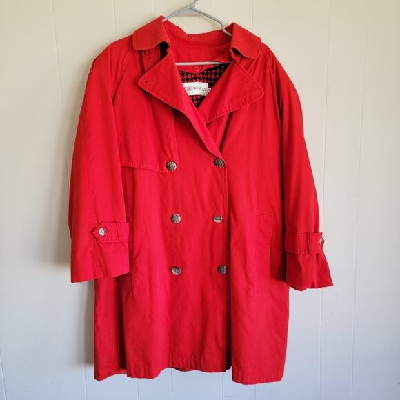 JH Collectables Red Fully Lined Pea Style Coat - Picture 1 of 5